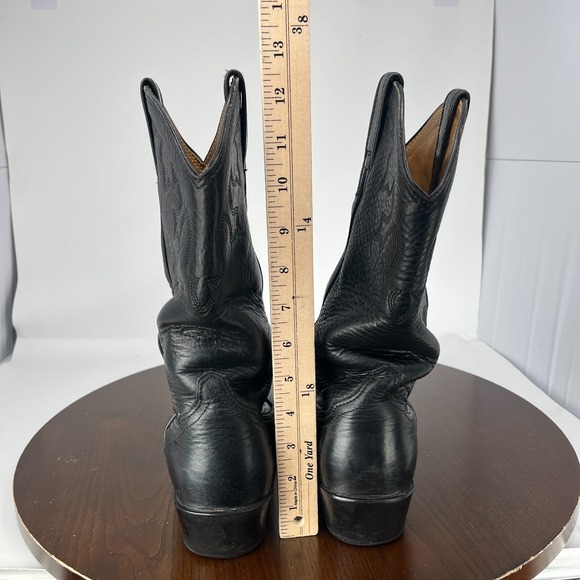 Ariat A2-STAMPEDE Boots Men's 9 Black Leather Pull On Cowboy Western 34228 - Picture 8 of 16